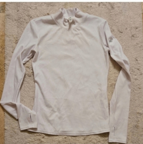 Alo Women's White Long Sleeve Top - Picture 1 of 3